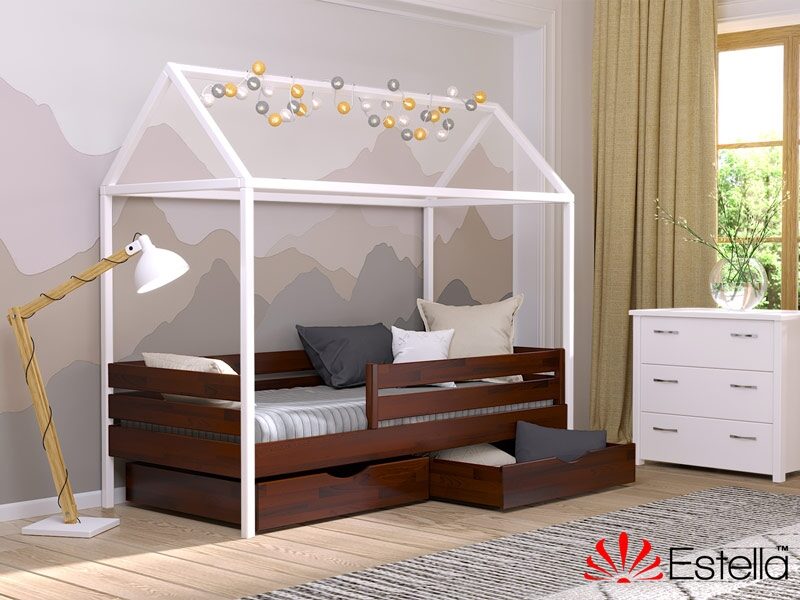 Дерев'яне ліжко аммі 2 | фабрика естелла Дерев'яне ліжко аммі - зображення 2