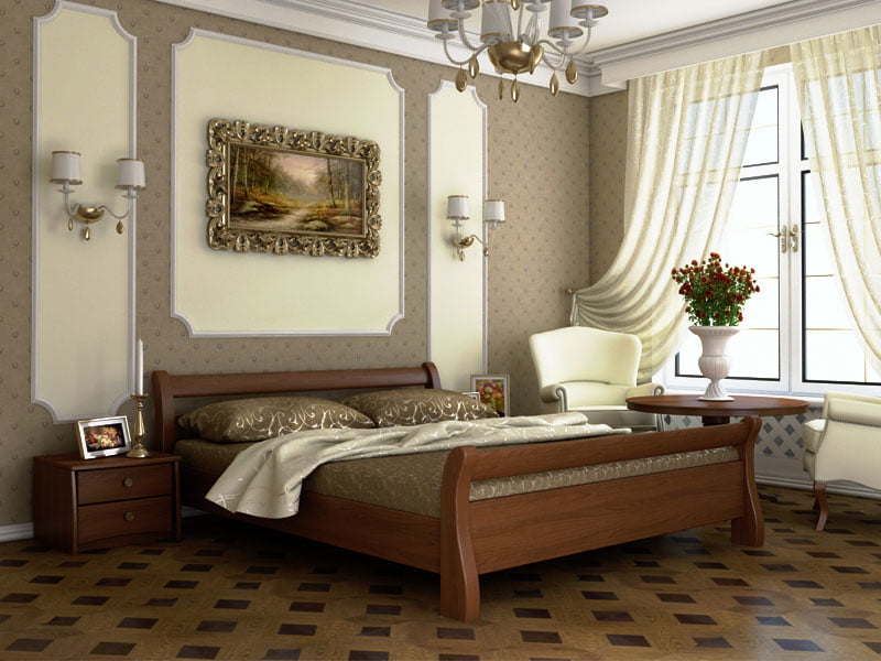 Дерев'яне ліжко діана 4 | фабрика естелла Дерев'яне ліжко діана - зображення 4