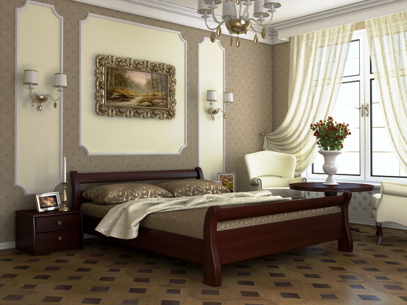 Дерев'яне ліжко діана 5 | фабрика естелла Дерев'яне ліжко діана - зображення 5