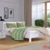 Деревянная кровать Рената Люкс белый цвет