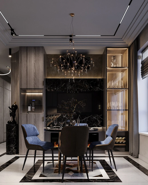 Каштановий затишок Каштанові меблі в дизайні сучасної квартири, натуральний шпон та стриманий стиль