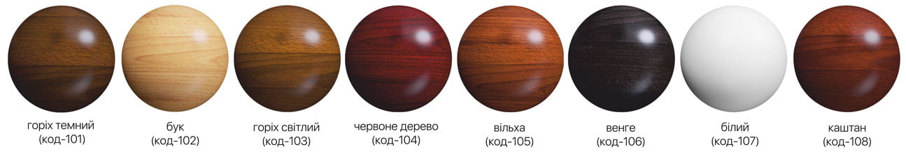 Колір на вибір Палітра кольорів для дитячого ліжка естелла з натурального дерева: вибір кольору.