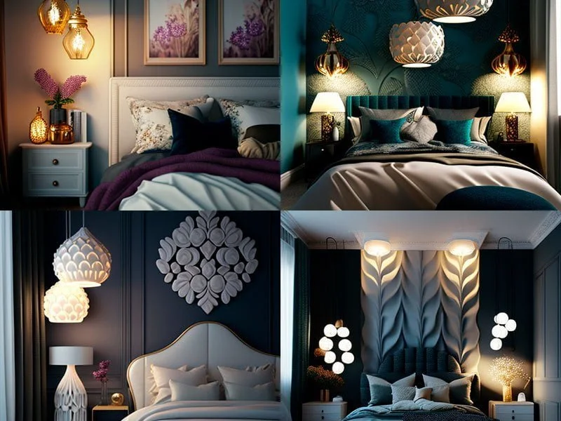 интерьер идеальной спальни варианты освещения