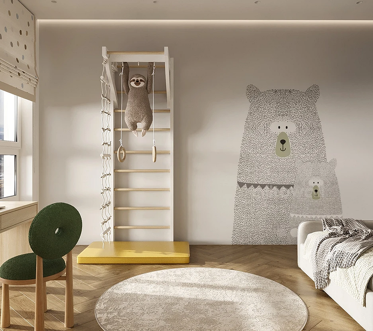 Креатив у спальні Креативне меблювання спальні: ліжко-подіум, незвичайні світильники, оригінальний декор.