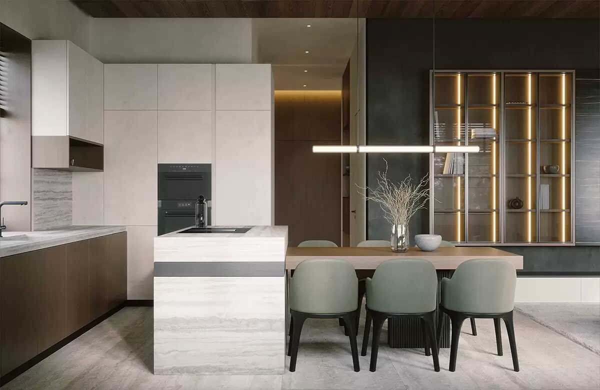 Дерев'яний затишок Вітальня з дерев'яною підлогою та меблями з різних порід дерева.