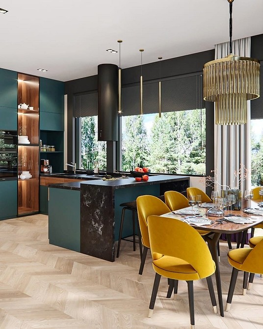 Кухня-вітальня: стиль Елегантна кухня-вітальня з островом: поєднання комфорту та сучасного дизайну 2026
