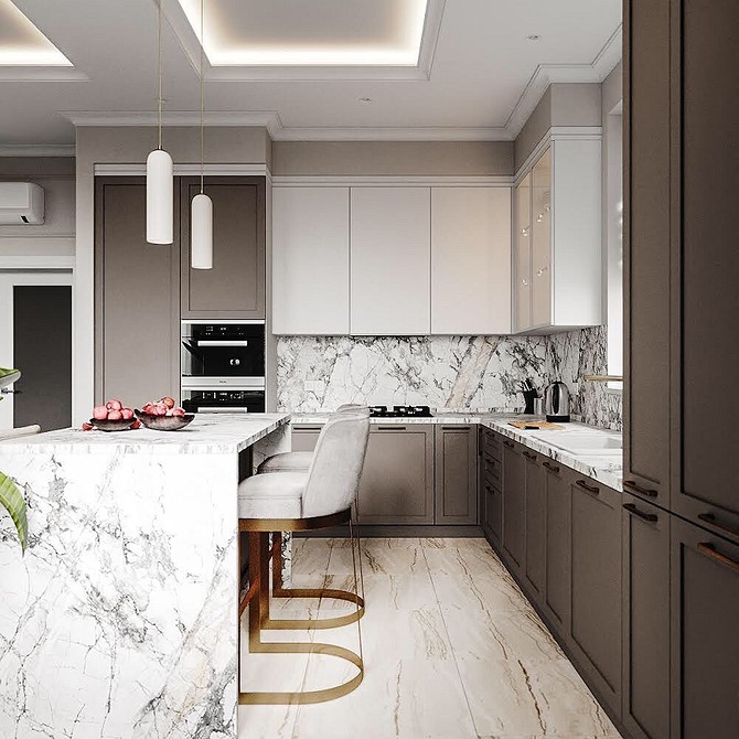 Кухня-острів з підсвіткою Кухня з островом з підсвіткою, сучасне освітлення для комфорту та стилю 2026