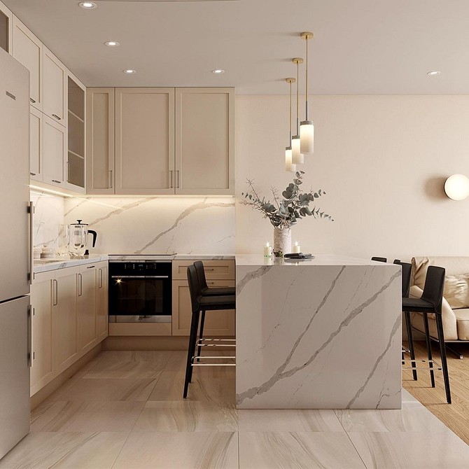 Кухня-острів з баром Кухня з островом з барною стійкою, ідеальне місце для сніданків та вечірніх посиденьок 2026