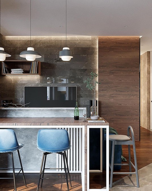 Маленька кухня-острів Компактна кухня з островом для невеликого приміщення, сучасний дизайн 2026