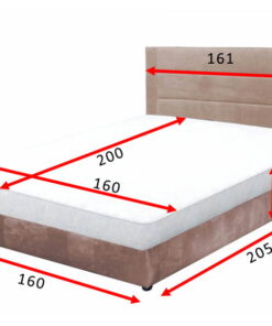 Альтернативний вигляд Ліжко Горизонт 160x200 з матрацом