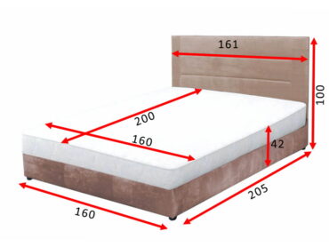 Альтернативний вигляд Ліжко Горизонт 160x200 з матрацом