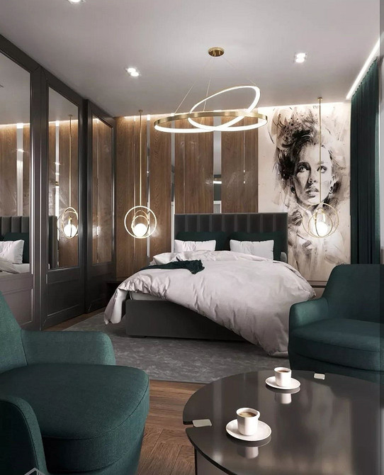 Дзеркало з піскоструєм Шафа-купе з піскоструминним малюнком на дзеркальних фасадах, дизайн 2026