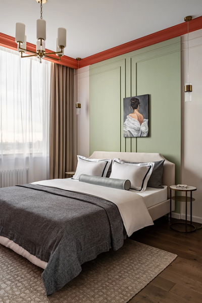 Бежеві штори Спальня з бежевими шторами, класичний та затишний інтер'єр 2026