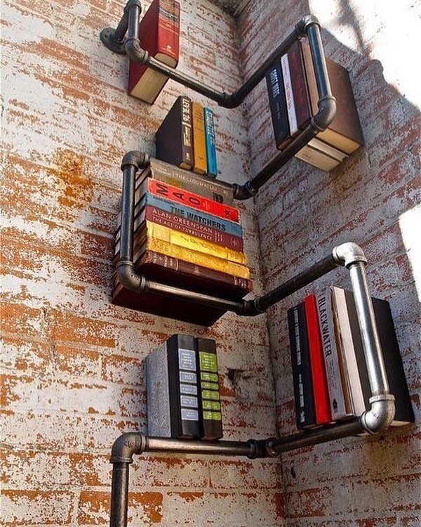 Лофт полиця кутова Кутова полиця в стилі лофт з металевих труб, ідеальна для сучасного інтер'єру 2026.