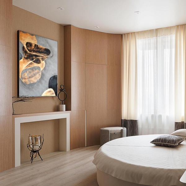 Плавні лінії в спальні Ліжко з плавними лініями в спальні: тенденції дизайну 2026 року, комфорт та стиль.